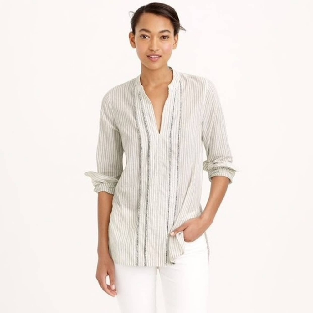 J Crew Long Sleeve striped Tunic